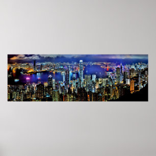 Poster Skyline de Hong Kong