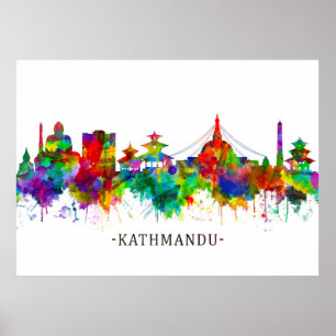 Poster Skyline de Katmandou