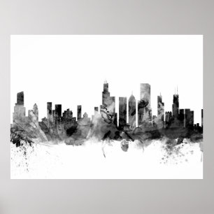 Poster Skyline de l'Illinois