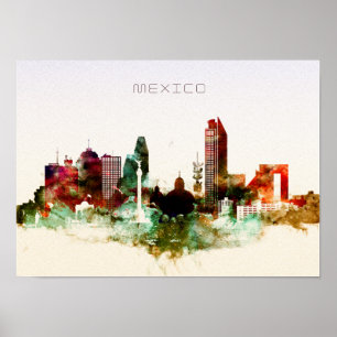 Poster Skyline de Mexico