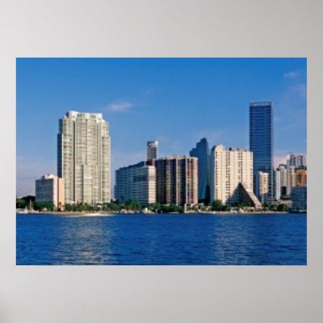 Poster Skyline de Miami, Floride (Devant)