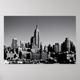 Poster Skyline de New York en noir et blanc