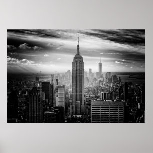 Poster Skyline de New York en noir et blanc