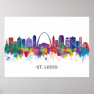 Poster Skyline de Saint-Louis Missouri