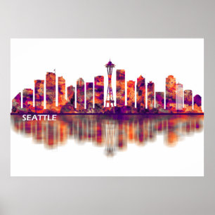 Poster Skyline de Seattle