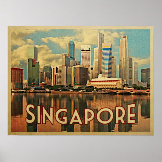 Poster Skyline de Singapour