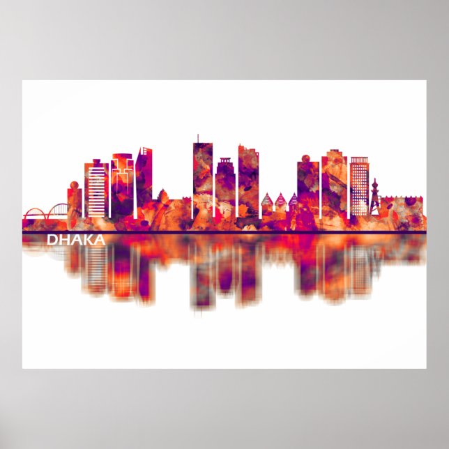 Poster Skyline Dhaka Bangladesh (Devant)