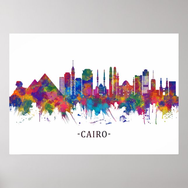 Poster Skyline du Caire en Égypte (Devant)