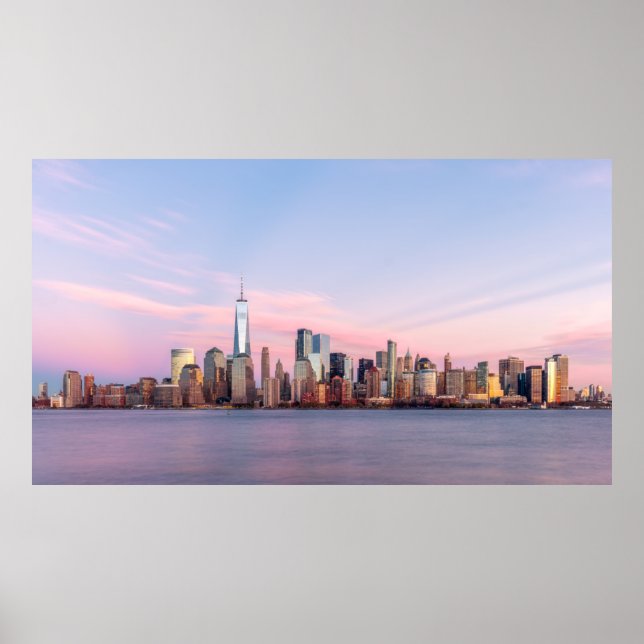 Poster Skyline du soir à New York (Devant)