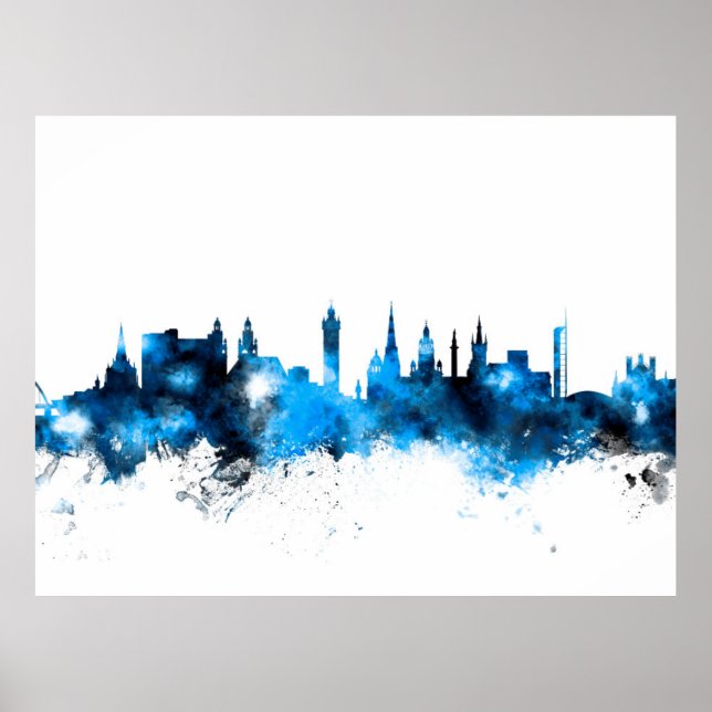 Poster Skyline écossaise de Glasgow (Devant)