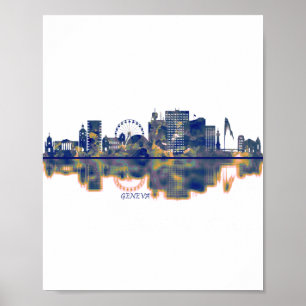 Poster Skyline Genève