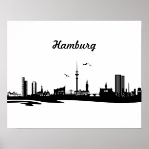 Poster Skyline Hambourg