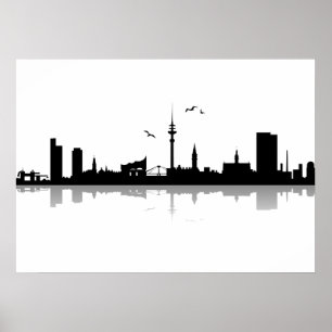 Poster Skyline Hamburg