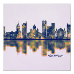 Poster Skyline Helsinki