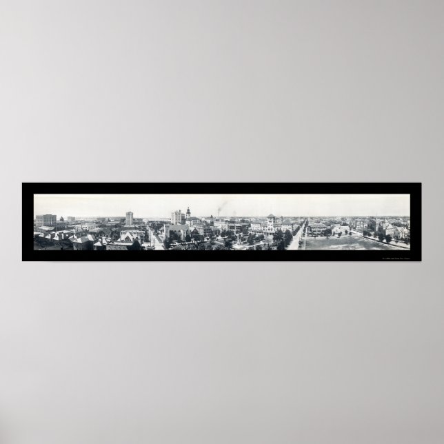 Poster Skyline Jacksonville FL Photo 1910 (Devant)