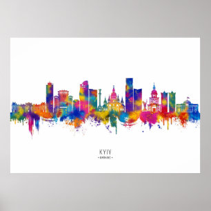 Poster Skyline Kiev Ukraine
