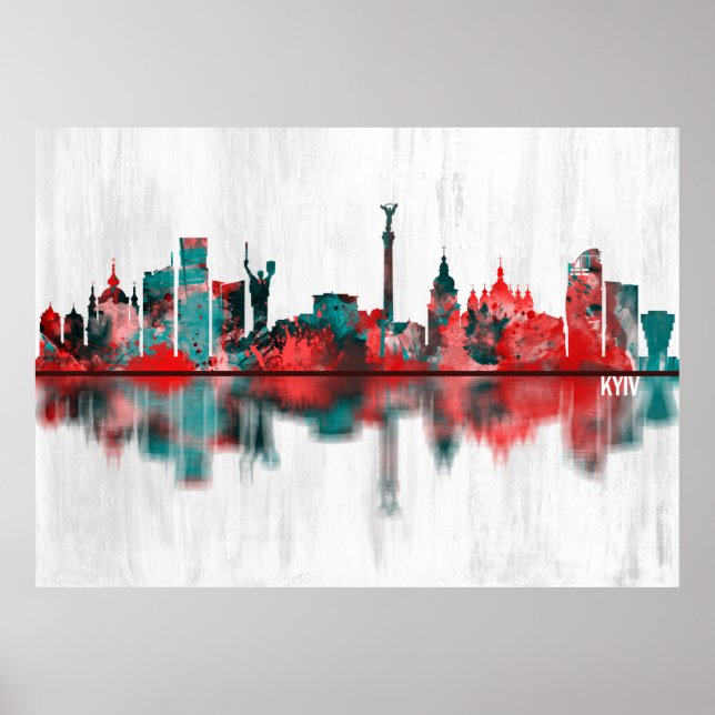 Poster Skyline Kiev Ukraine (Devant)