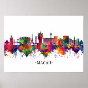 Poster Skyline Macau China
