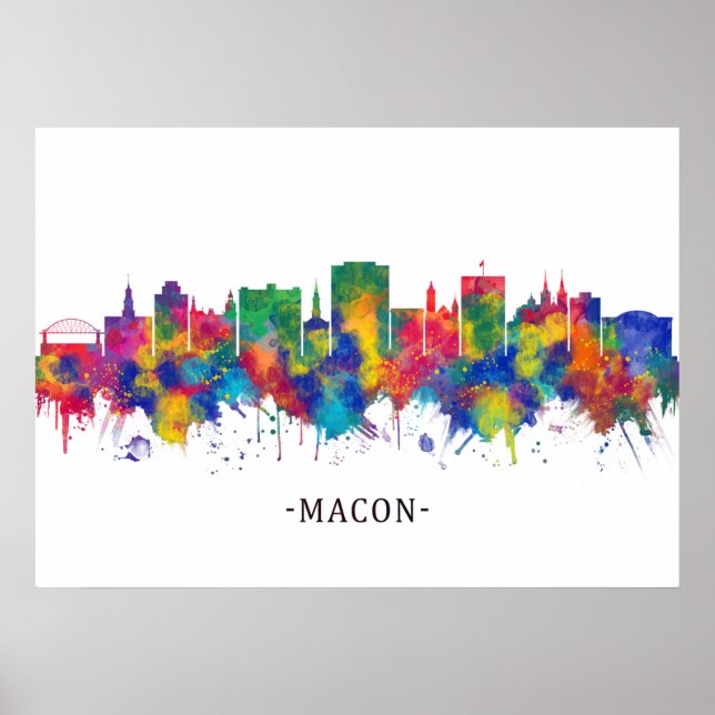 Poster Skyline Macon Georgia (Devant)