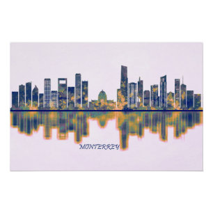 Poster Skyline Monterrey