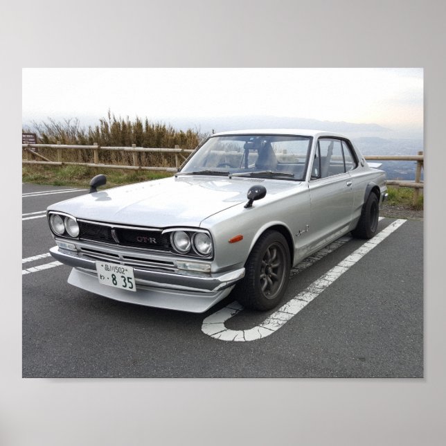 POSTER SKYLINE NISSAN 1971 2000 GT-R (Devant)