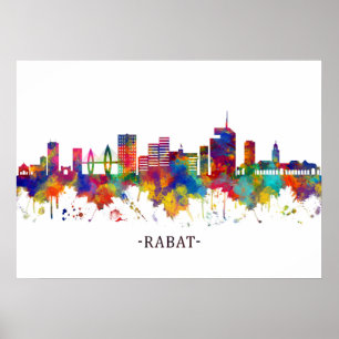 Poster Skyline Rabat Maroc