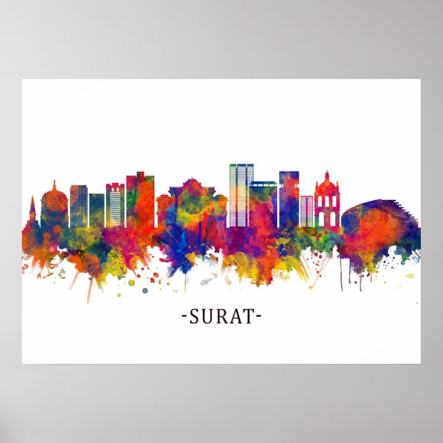 Poster Skyline Surat India (Devant)
