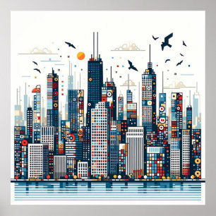 Poster Skyline urbain