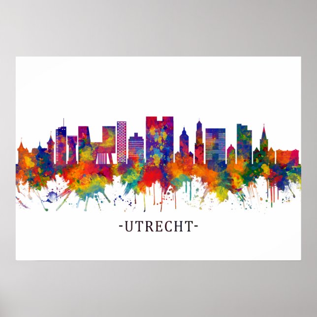 Poster Skyline Utrecht Pays-Bas (Devant)