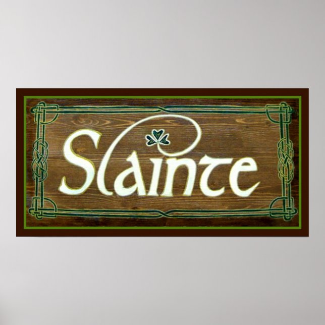 Poster Slainte ~ À votre santé Joyeux Saint-Patricks Day! (Devant)