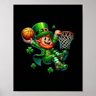Poster Slam dunk Saint-Patrick Leprechaun irlandais