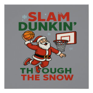 Poster Slam Dunkin à travers la neige - Basket-ball de No