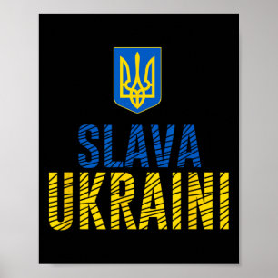 Poster Slava Ukraïni - Gloire à l'Ukraine 