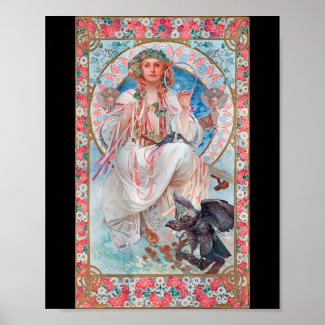 Poster Slavia, Mucha (Devant)