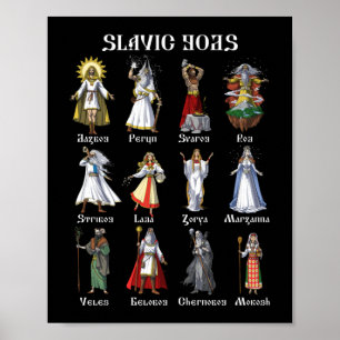 Poster Slavic Mythology Gods