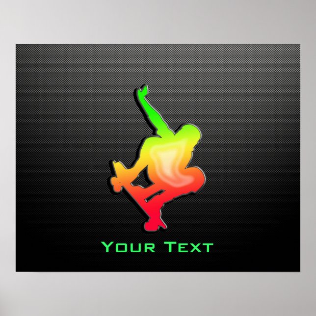 Poster Sleek skateboarding (Devant)