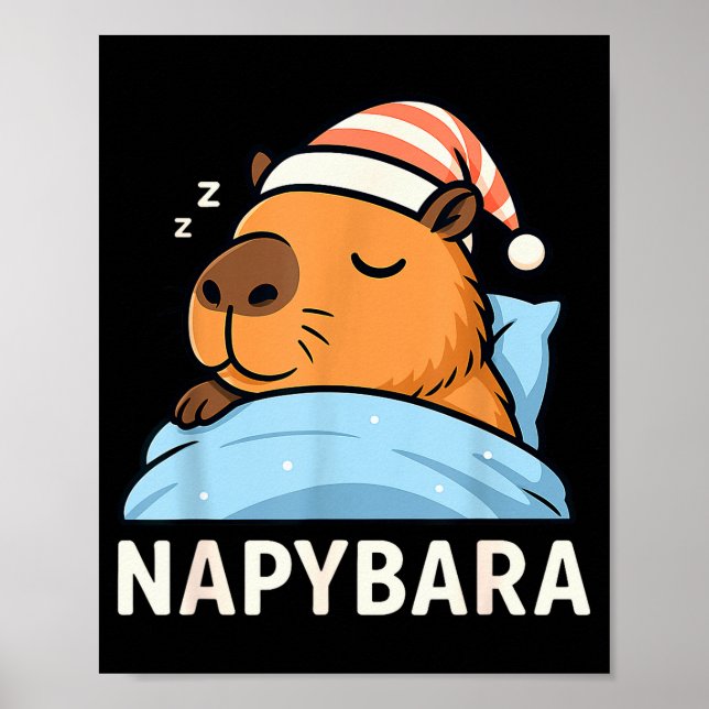 Poster Sleeng Capybara Napybara Sleepshirt Pajamas Boys G (Devant)