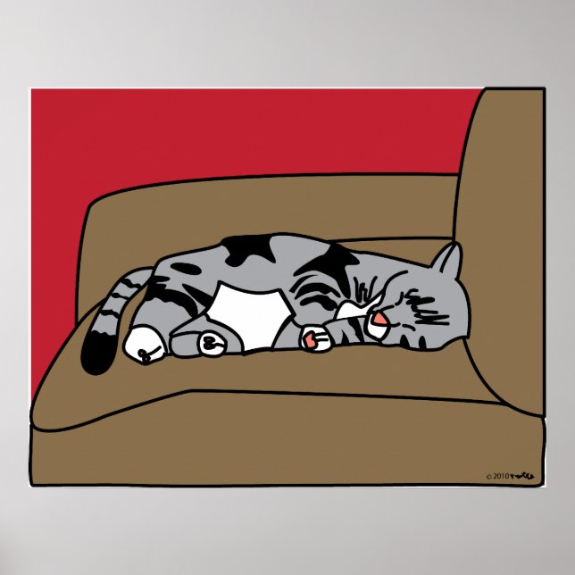 Poster Sleeping Chat Olivia Imprimer (Devant)