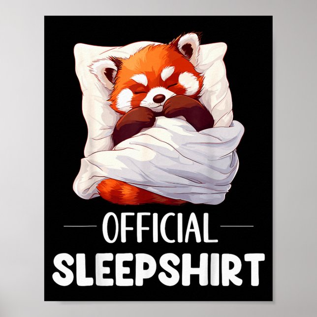 Poster Sleepshirt Sleeng Red Panda Animal Lovers Pajama  (Devant)