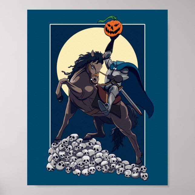 Poster Sleepy Hollow Horseman sans tête | Halloween (Devant)
