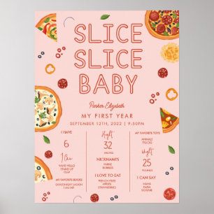 Poster Slice Slice Baby First Birthday Milestone
