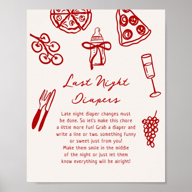 Poster Slice Slice Baby Late Night Diapers Jeu imprimable (Devant)