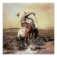 « Slick Rider » Art occidental de Charles M Russel