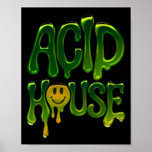 Poster Slime Acid House Rave Electronic Music Love Stic