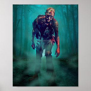 Poster SlipperyJoe terrifiante figure de zombie isolée om