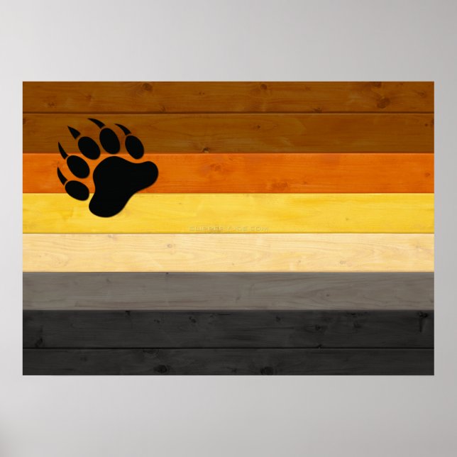 Poster SlipperyJoe's Bear Pride drapeau de la texture du  (Devant)