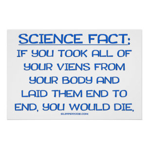 Poster SlipperyJoe's drôle dire science fait bleu remov