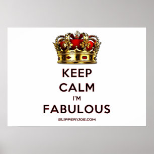 Poster SlipperyJoe's garder calme fabuleux bijoux de cour