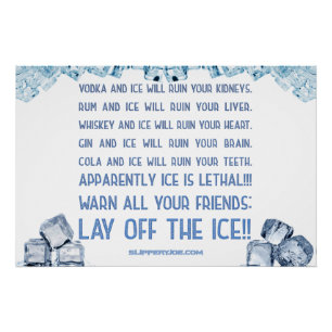 Poster SlipperyJoe's glace alcool vodka rhum cola whiskey