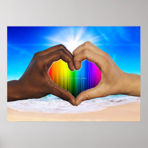 Poster SlipperyJoe's Hearted mains interraciales masculin